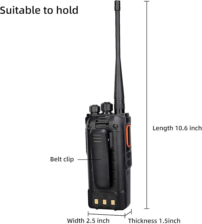 Retevis RB75 GMRS Two Way Radio, 4500mAh Big Battery, Waterproof Walkie Talkies Long Range, Hands-Free, Walkie Talkie with Earpiece for Hiking Camping Cruise (2 Pack)