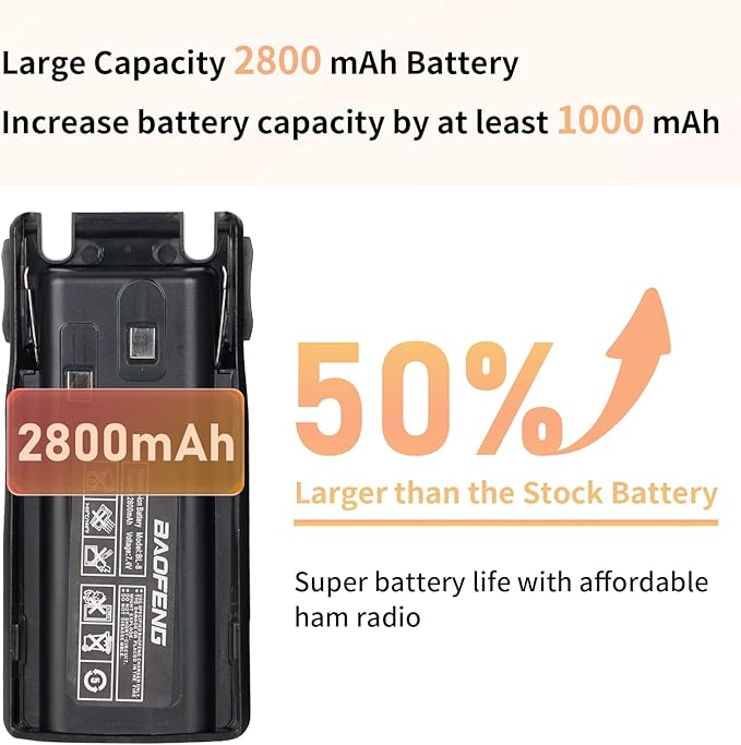 BaoFeng Radio BaoFeng UV-82 High Power Ham Radio Handheld Dual Band Portable Two Way Radio Walkie Talkies with Dual PTT Earpiece