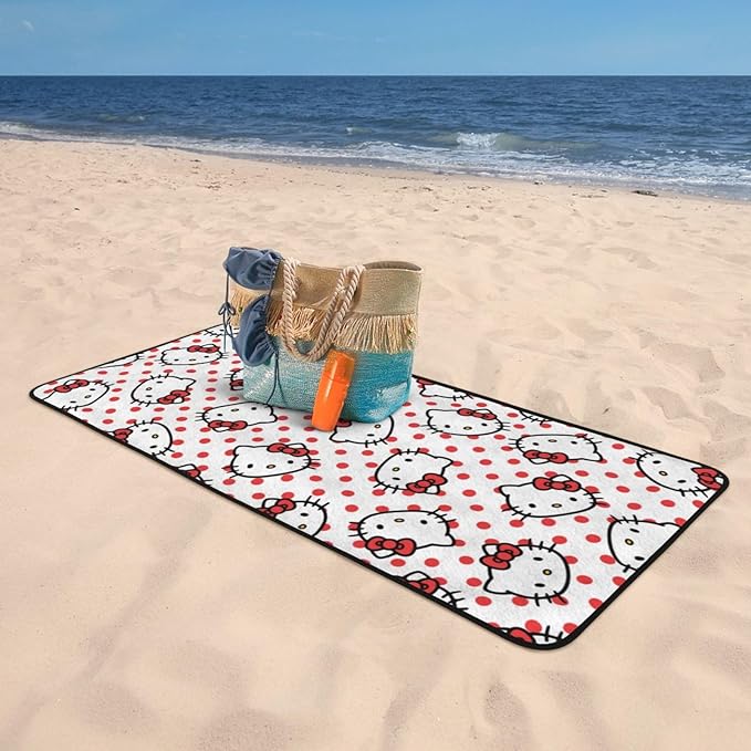 Microfiber Lightweight Beach Towel,Sand Free Beach Towel Super Lightweight Towels,Sand Free, Compact, Absorbent 27 ""x55 for Swimming Pool, Camping, Picnic, Yoga Gym Sports, Black, nqsb-3267