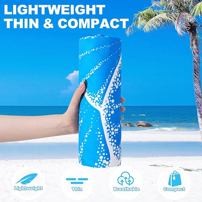 Microfiber Oversized Beach Towel Lightweight Thin Sandproof Compact Quick Dry Clearance Towels Extra Large Sand Free Pool Travel Beach Essentials Accessories Women Men Adult Gift Dark Blue Turtle