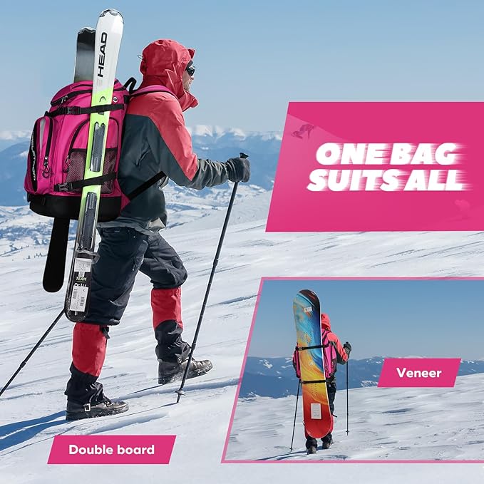 Maelstrom Ski Boot Bag,55L Large Ski Boots Travel Backpack for Men Women,Waterproof Snowboard Boot Bag for Skis Accessories