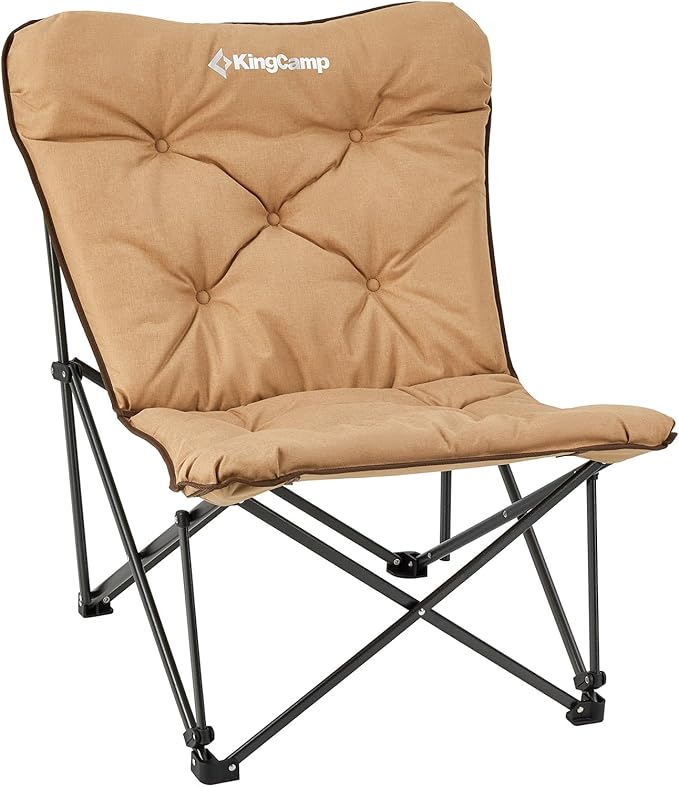 KingCamp Butterfly Chair, Oversized Thick Padded Comfy Camping Chairs Portable Folding Chair 400lbs Heavy Duty Seat with High Backrest & Carry Bag for Outdoor Indoor Patio Lawn Home Living Bed Room