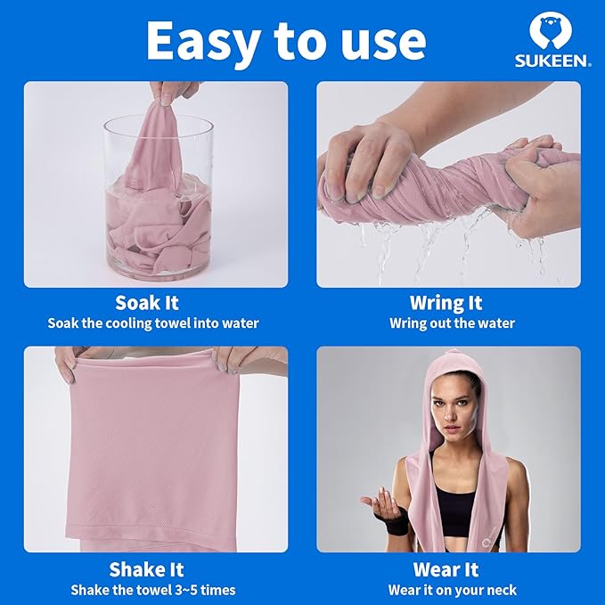 Cooling Hoodie Towel - Stay Cool & Comfortable - Versatile Neck Wrap Scarf & Head Towel - Soft & Lightweight Hoodie Towel - Perfect for Sports & Outdoor Activities