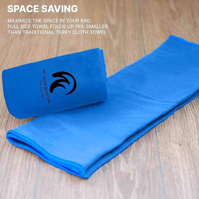 Microfiber Towel 60” by 36” for Camping, Yoga, Gym, Travel - Highly Absorbent Cleaning Cloth, Quick Drying Lightweight Material - Lint Free, Scratch Free Towels Washable and Reusable