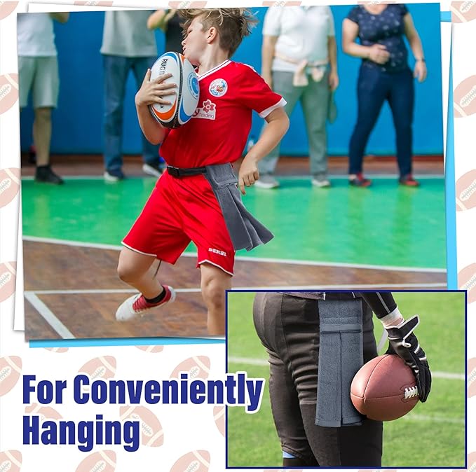 Shimeyao 2 Pcs Football Towel Cotton Sports Football Field Towel Pitching Towel with Closure Football Sweat Towel for Football Gym Men Women Accessories (Gray)