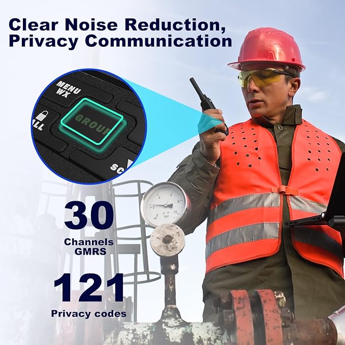SAMCOM T2 Two Way Radios Long Range GMRS Walkie Talkies for Adults, Type C Chargerable Small 2 Way Radios Portable GMRS Handheld Radios, 30 Channels Group Call for Campsites Restaurant Hiking (2 Pcs)