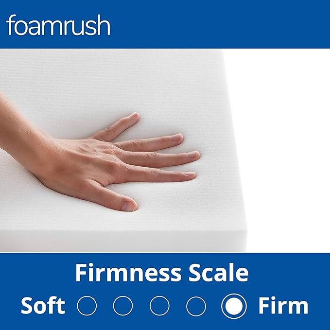 FoamRush 6-Inch Bunk (32" x 75") High Density Foam RV Mattress Replacement, Medium Firm, Pressure Relief, Travel Camper Trailer Truck, Made in USA, CertiPUR-US Certified, Cover Not Included
