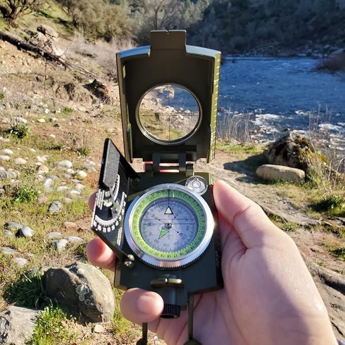 Sighting Navigation Compass with Inclinometer