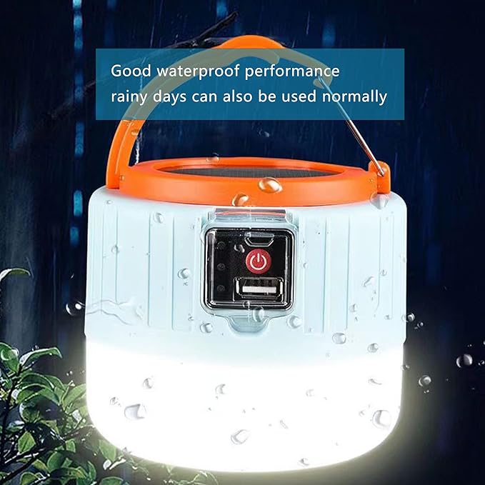 Outdoor LED Tent Lights Camping Lights Outdoor Lights Emergency USB Charging Camp Lights Perfect Lantern Flashlight (Solar Camping lamp)