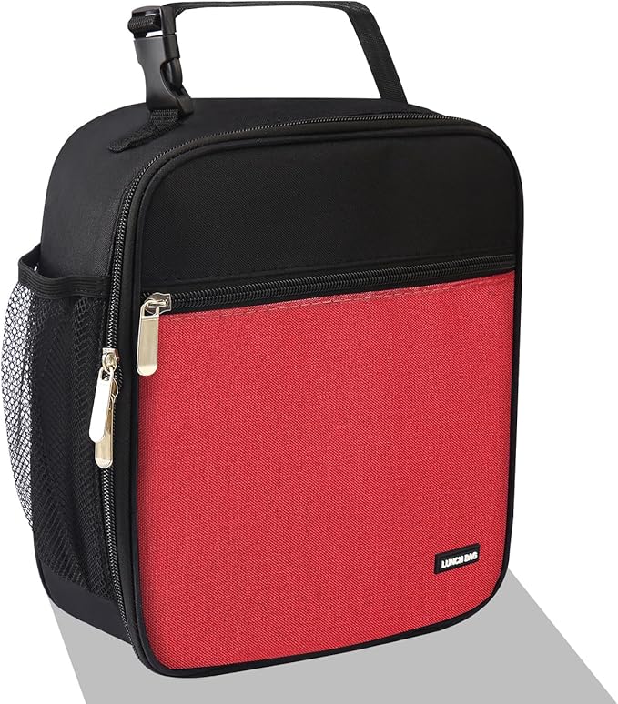 Lunch box Lunch bag for men women Insulated Lunchbox Lunch bags for Work Picnic Travel (Thicken hot red)