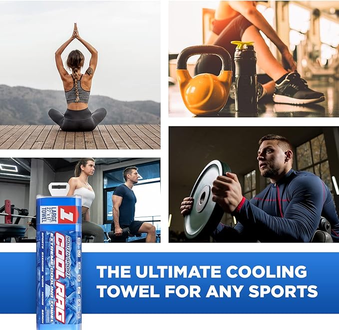 Cool RAG Extreme Cooling Towel for Heat Relief - PVA Cooling Towel for Workout, Gym, Running and for Other Outdoor Sports - Cooling Rag for Neck - Cool Towel for Quick Cooling