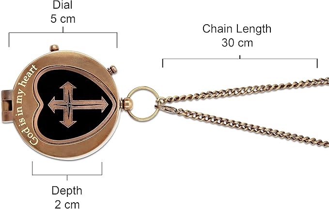 God is in My Heart Compass - Religious Gifts for Men, Baptism Gift for Teenage Boys, Christian, Catholic, Communion, Confirmation, Inspirational 2024 Graduation Gifts