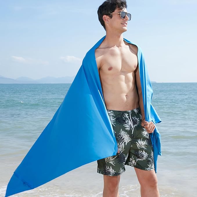 Quick Dry Towel Beach Swim Bath Towel Super Absorbent Microfiber Fast Drying Towels Lightweight for Travel Sports Camping Hiking Backpacking Gym Swimming Yoga (Royal Blue, 15.75 "* 31.5")