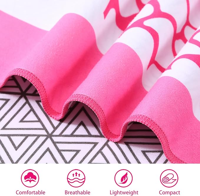 Genovega Microfiber Oversized Beach Towel Lightweight Thin Sandproof Compact Towels Women