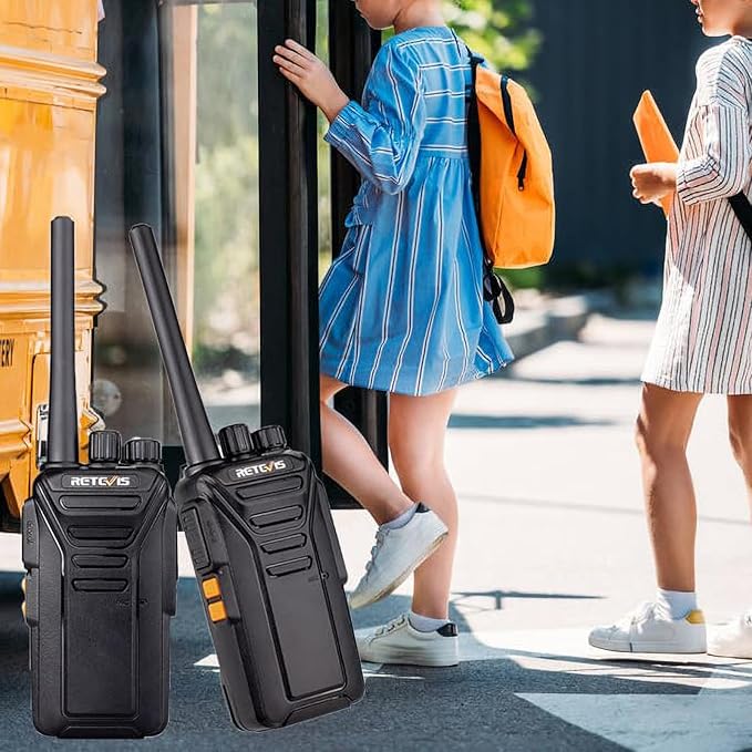 Retevis RT27 2 Way Radio with Earpieces,Walkie Talkies for Adults,1100mAh Battery,VOX Handsfree,Long Range Rechargeable Two Way Radios for Warehouse Retail Restaurant(5 Pack)