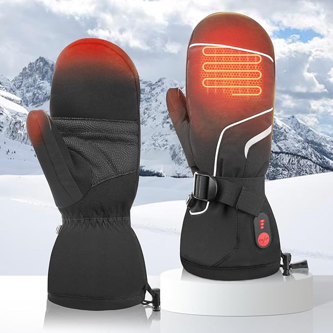 SAVIOR HEAT Heated Gloves for Women Men Rechargeable Electric Heated Ski Gloves with Touchscreen for Cold Weather
