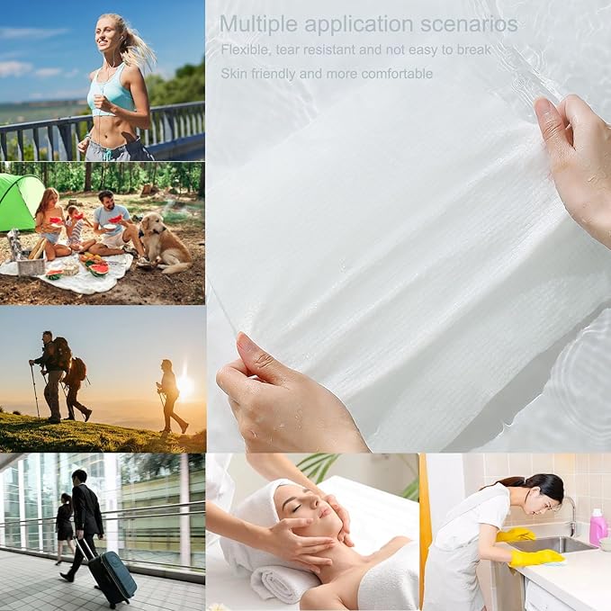 Travel Compressed Towels Disposable Face Towels for Travel Bath Towel Reusable for Hotel Camping Mountaineering Sports Hiking Beach Swimming Outdoors 12 in x 23 in