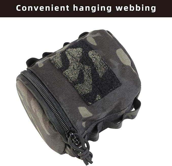 Tactical Toilet Paper Holder Waterproof and Wear-Resistant,Toilet Paper Holder for Outdoor Use, Camping,picnics (Black cp)