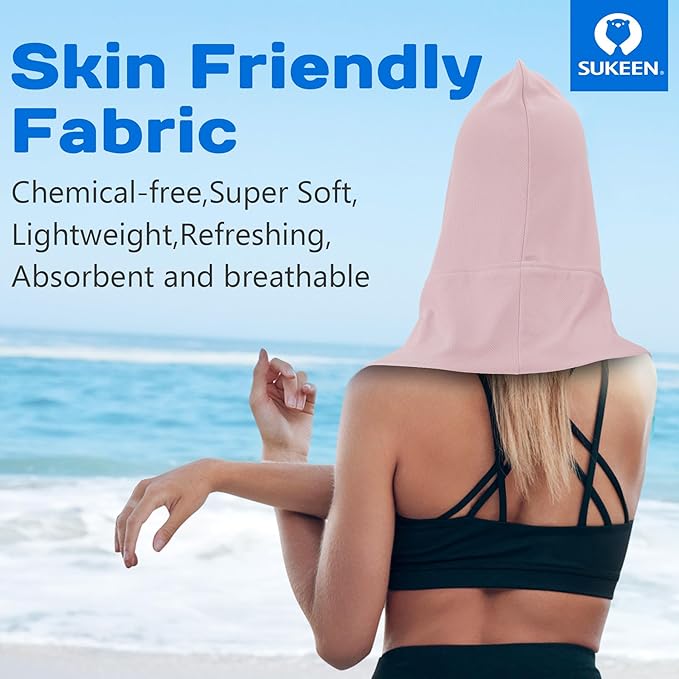 Cooling Hoodie Towel - Stay Cool & Comfortable - Versatile Neck Wrap Scarf & Head Towel - Soft & Lightweight Hoodie Towel - Perfect for Sports & Outdoor Activities
