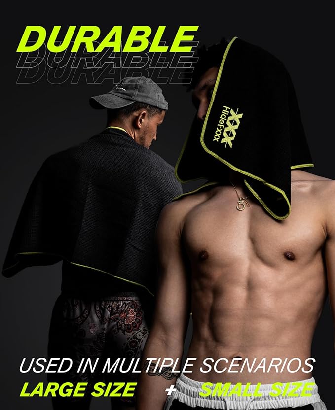Super Absorbent, Fast Drying Towel - Waffle Weave Sport Towels Gym Towels Workout Sweat Towels for Swimming Beach Hiking Yoga Travel Sports Fitness Towel Duo Set