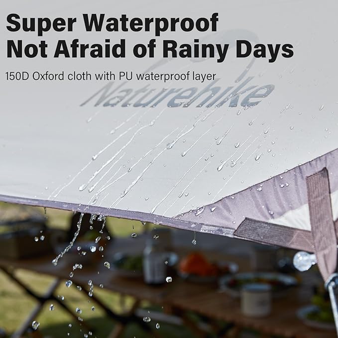 Naturehike Camping Tarp, 16X12FT Tarp with 2 Poles, Waterproof Camping Tarp Car, Lightweight Camping Tarp Sun Shelter PU5000mm in Camping, Hiking, Backpacking, Garden and Traveling