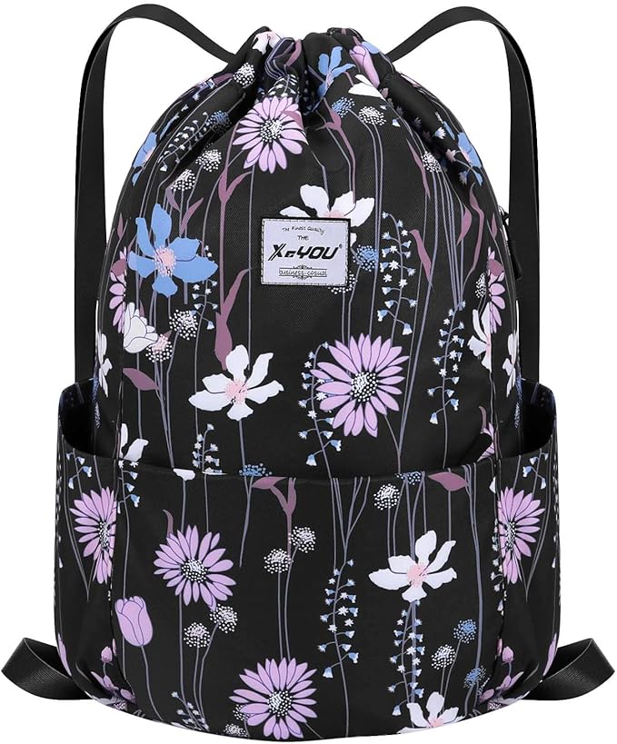 XEYOU Drawstring Sports Backpack Lightweight Gym Yoga Sackpack Shoulder Rucksack Casual Outdoor Daypack for Women and Men