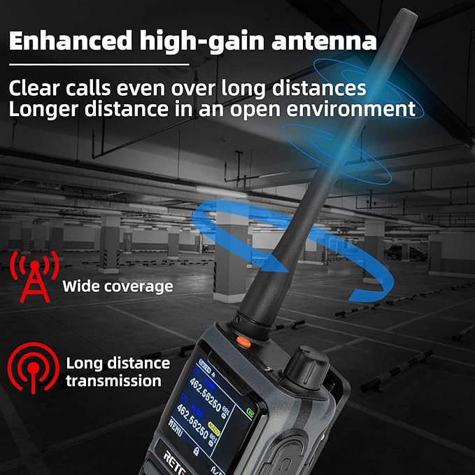 Retevis RB17P GMRS Handheld Radio,30 CH Long Range Walkie Talkie for Adults,SOS Siren,NOAA Weather Receiver Scan,2200mAh Rechargeable Two Way Radios for Off Road Camping Hiking (2 Pack)