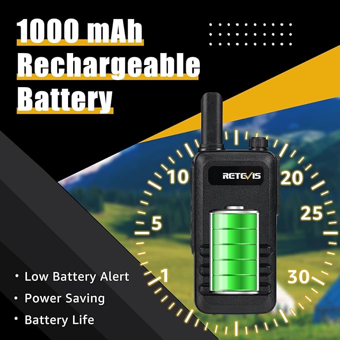 Retevis RB47 Waterproof Walkie Talkies for Adults,Easy Pairing,Rugged Two Way Radio,Hands Free,SOS Alarm,Rechargeable 2 Way Radio for Camping (1 Pack)