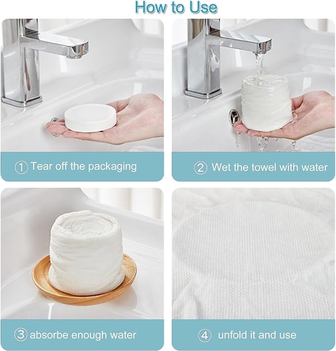 Travel Compressed Towels Disposable Face Towels for Travel Bath Towel Reusable for Hotel Camping Mountaineering Sports Hiking Beach Swimming Outdoors 12 in x 23 in
