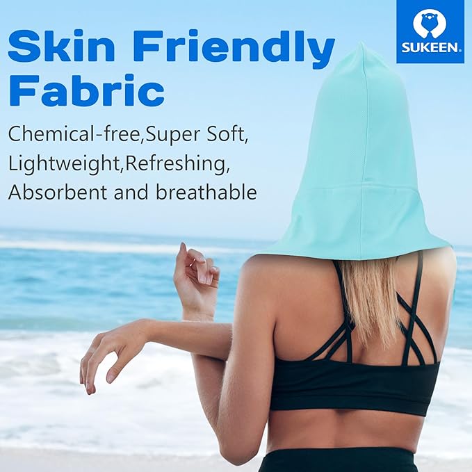 Sukeen Cooling Hoodie Towel - The Ultimate Accessory for Staying Cool and Comfortable in Hot Weather, Works Like Traditional Cooling Towels and with More Coverage and Style
