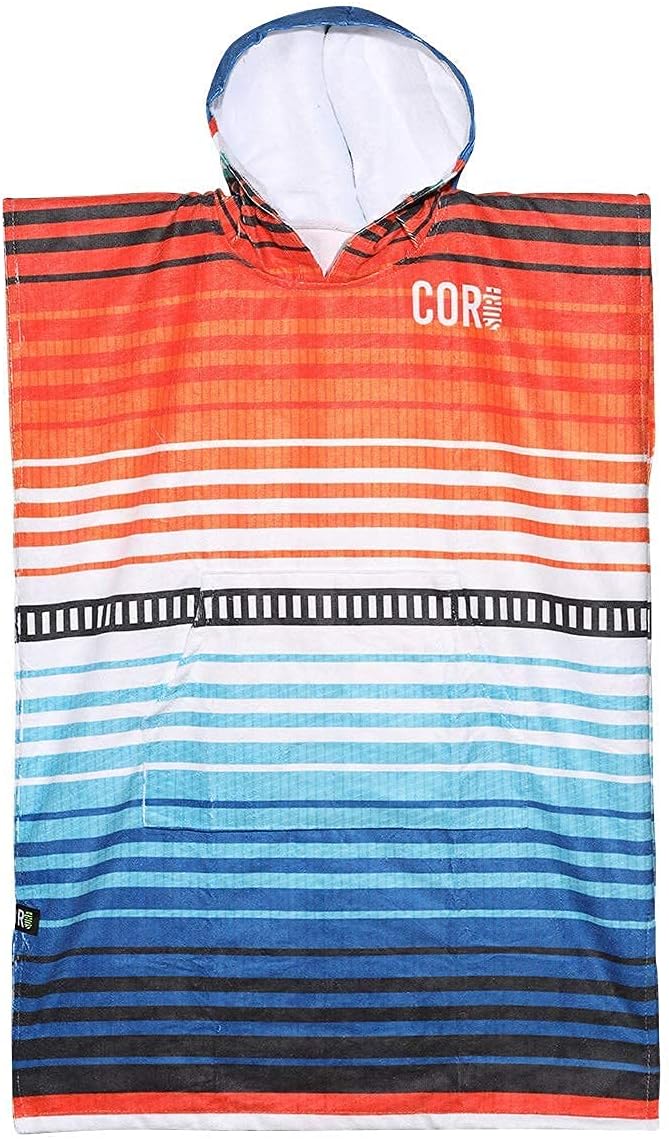 COR Surf Poncho Changing Towel Robe with Hood and Front Pocket, Made of Quick Dry Microfiber Doubles Up As A Beach Towel and Blanket, (Medium, Sarape)