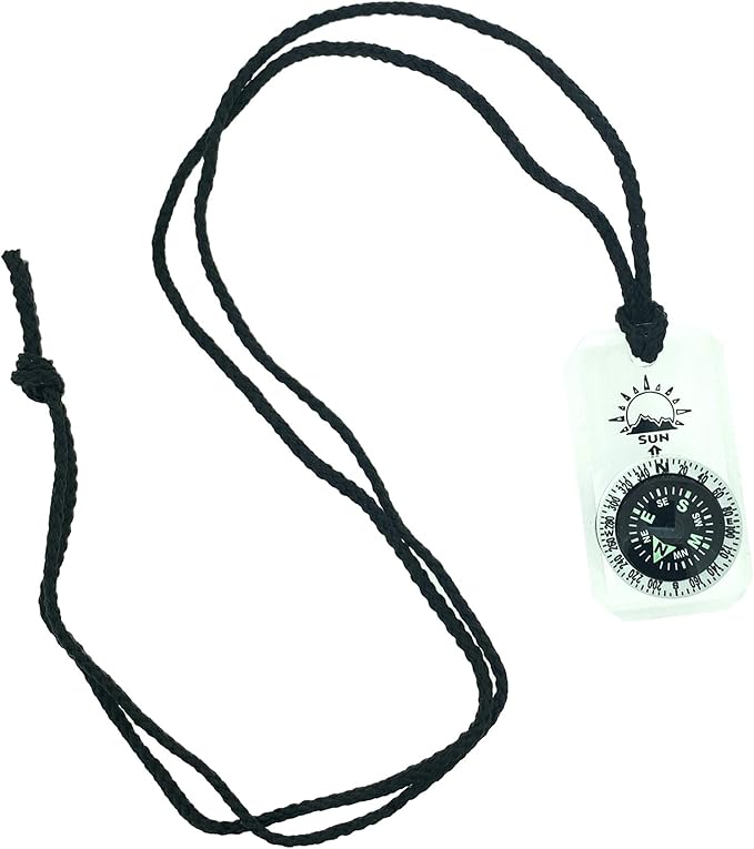 Sun Company MiniComp II - Mini Orienteering Compass with Rotating Bezel | Easy-to-Read Zipper Pull Compass for Jacket, Parka, or Pack