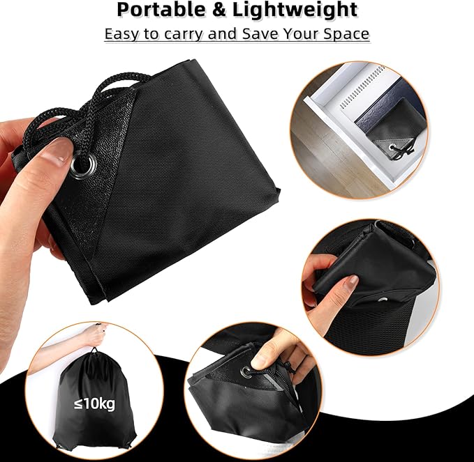 GoodtoU Backpack Drawstring, 16.5"x13.3" Nylon Gym Bag, 80Pcs Bulk Pack, Black