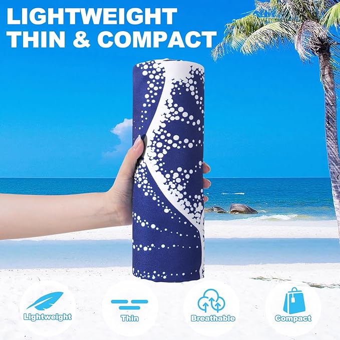 Genovega Microfiber Oversized Beach Towel Lightweight Thin Sandproof Compact Towels Women