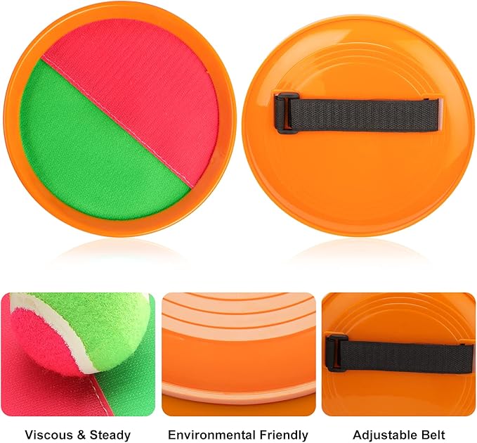 Toss and Catch Game Ball Set,Ball Catch Set Kids Pool Beach Outdoor Summer Toys Games Playground Balls Set for Kids Ages 4-8 Boys Girls