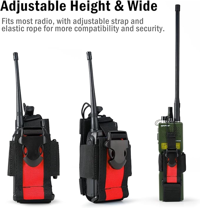 VIPERADE Radio Holster, MOLLE Radio Pouch for Vest, Universal Walkie Talkie Holster Radio Holder for Duty Belt, Police Radio Holder Tactical Radio Pouch for Baofeng, Motorola