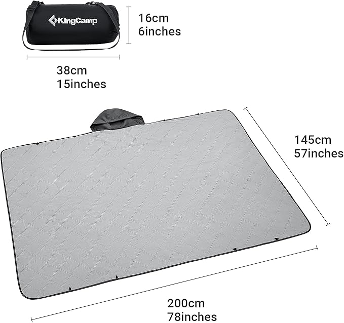 KingCamp Outdoor Blanket Waterproof Camping Blanket Beach Blanket Sandproof Beach Mat Stadium Blanket Travel Blanket Portable Picnic Blanket for Park Grass Concert Sports