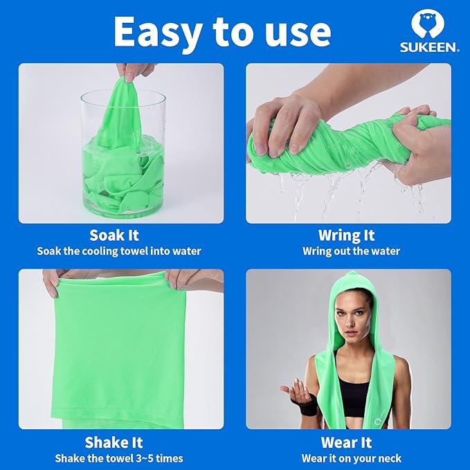 Cooling Hoodie Towel - Stay Cool & Comfortable - Versatile Neck Wrap Scarf & Head Towel - Soft & Lightweight Hoodie Towel - Perfect for Sports & Outdoor Activities
