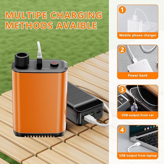 Catlyn Portable Camping Outdoor Shower Kit Rechargeable Electric Intelligent Shower Pump PX7 Waterproof for Outside Hiking Dog Bath Beach Traveling