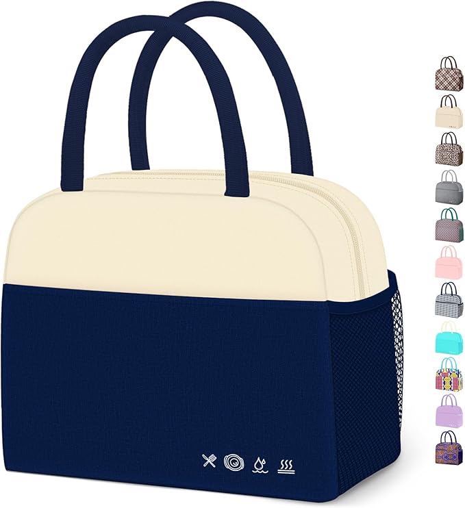 Lunch Bag Women, Lunch Box for Women Men Reusable Insulated Lunch Tote Bag, Handbags Case High Capacity for Travel Work Picnic