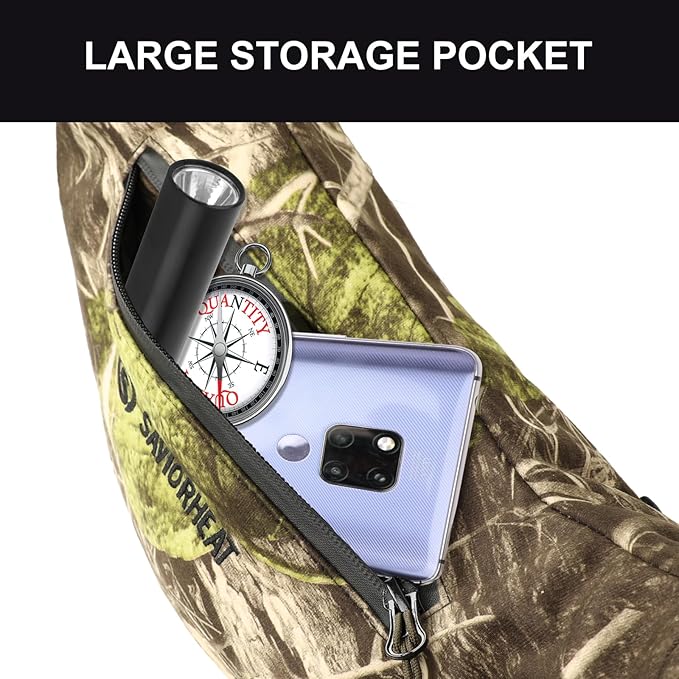 SAVIOR HEAT Heated Hand Muff, 5V USB Hand Warmer Pouch for Winter Outdoor Hunting Camping Golf Photography