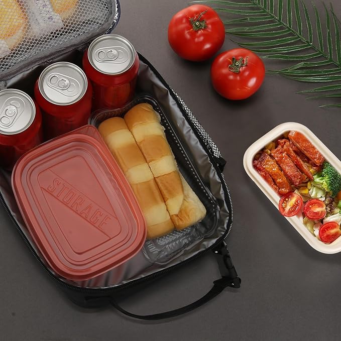 Lunch box Lunch bag for men women Insulated Lunchbox Lunch bags for Work Picnic Travel (Thicken light purple)