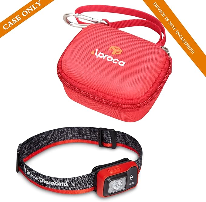 Aproca Red Portable Hard Storage Case, for Black Diamond Equipment Spot 400 / Storm 400 / Spot 400-R/Storm 500-R Headlamp