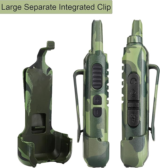 Retevis RT22 Walkie Talkies with Earpiece, Portable FRS Two-Way Radios, Camouflage, Compact, Lightweight, VOX Hands Free, Handheld 2 Way Radio with Headsets(10 Pack)