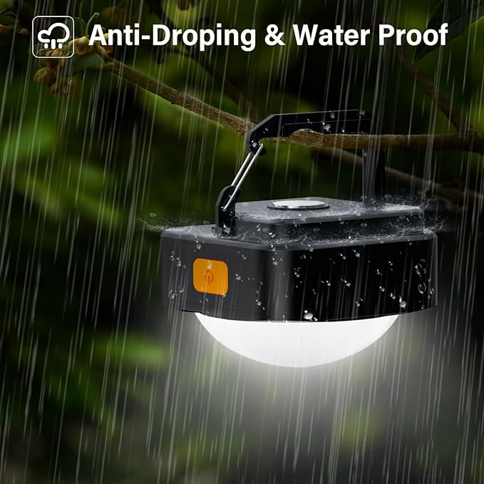 Rechargeable Camping Lights FLY2SKY 4 Pcs Tent Lights Mini Flashlight Portable LED Camping Lantern Survival Gear Camping Accessories for Hiking Backpacking Fishing Hurricane Emergency Outage