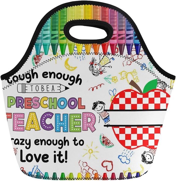 Neoprene Lunch Bags Thermal Insulated Lunch Tote Bag Reusable Washable Neoprene Picnic Bag for Women Men