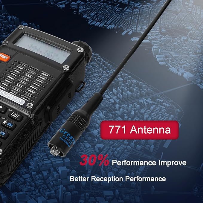 BAOFENG Radio UV-5R 3rd Gen 2 Pack Ham Radio Handhaeld Dual Band 2-Way Radio with Two 3800mAh Rechargeable Batteries, BAOFENG Earpiece and Programming Cable, USB Charger Cable