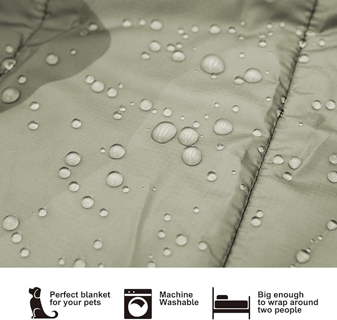 Outdoor Puffy Camping Blanket, Lightweight Windproof Warm Stadium Blanket, Packable Travel Camping Quilt for Cold Weather, Hiking, Backpacking, Sleeping, Hammock, Adventure 78"x 56"