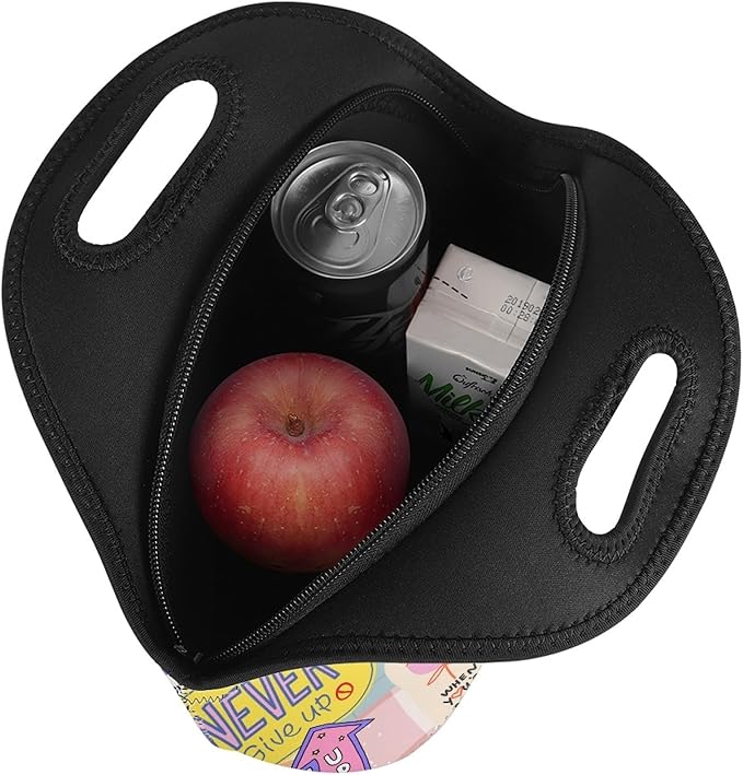 Neoprene Lunch Bags Thermal Insulated Lunch Tote Bag Reusable Washable Neoprene Picnic Bag for Women Men