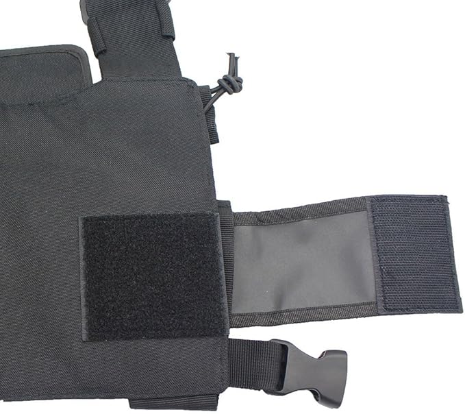 Radio chest harness Rig Bag Pocket Pack Holster Vest for Two Way Radio (Rescue Essentials) (Black)